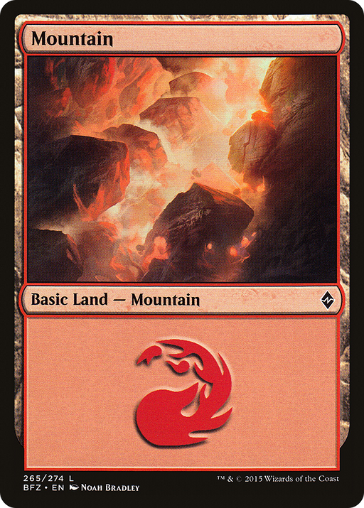 Mountain (BFZ-265A) [Battle for Zendikar] MTG Single Wizards of the Coast