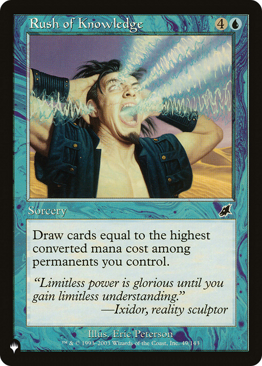 Rush of Knowledge (LIST-SCG-49) [Mystery Booster] The List MTG Single Wizards of the Coast