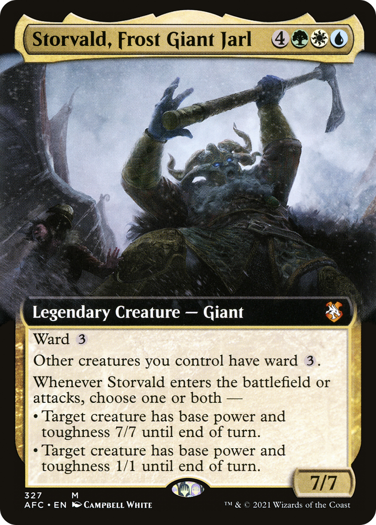 Storvald, Frost Giant Jarl (AFC-327) [Forgotten Realms Commander] (Extended Art) MTG Single Wizards of the Coast