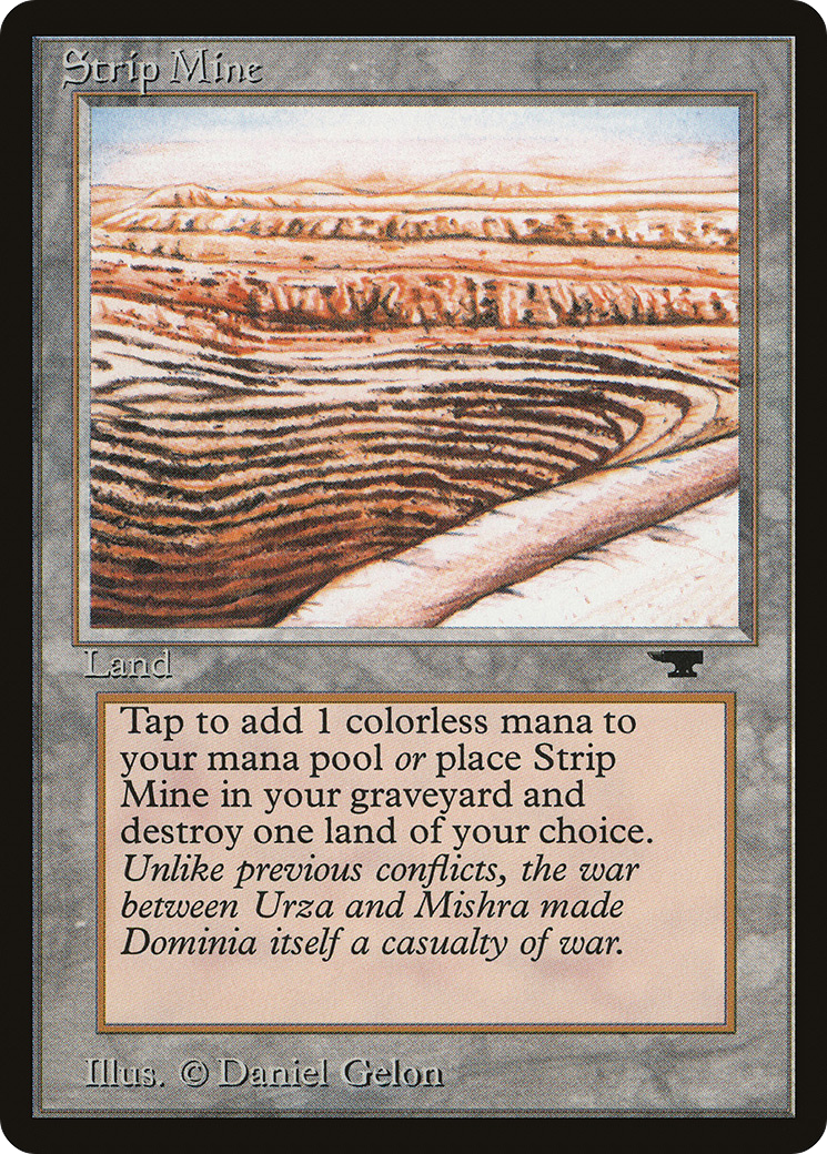 Strip Mine (ATQ-82D) [Oldschool] Antiquities MTG Single Wizards of the Coast