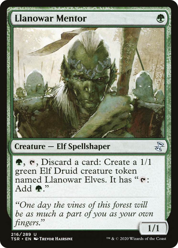 Llanowar Mentor (TSR-216) [Time Spiral Remastered] MTG Single Wizards of the Coast