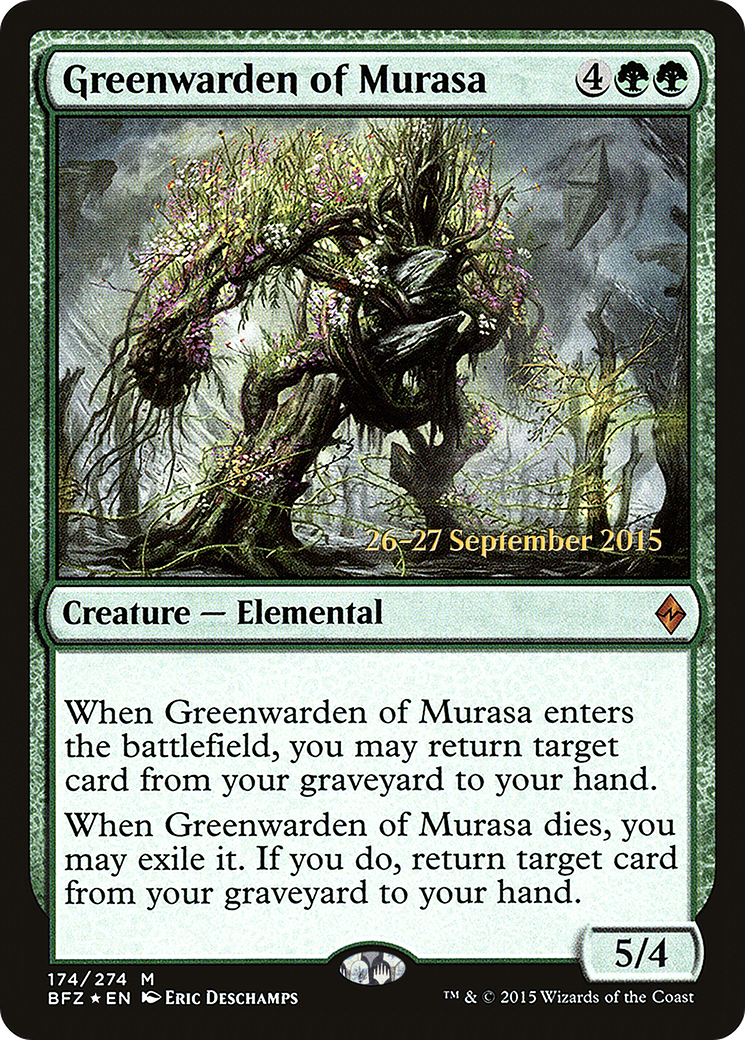 Greenwarden of Murasa (PRE-174) [Battle for Zendikar Promos] Foil MTG Single Wizards of the Coast