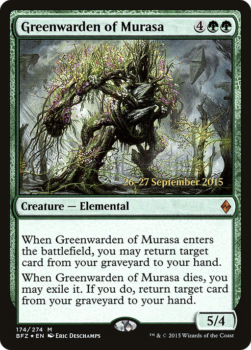 Greenwarden of Murasa (PRE-174) [Battle for Zendikar Promos] Foil MTG Single Wizards of the Coast