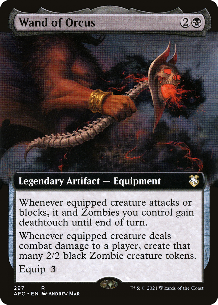 Wand of Orcus (AFC-297) [Forgotten Realms Commander] (Extended Art) MTG Single Wizards of the Coast