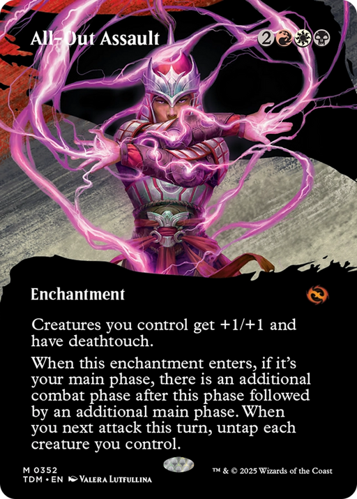 All-Out Assault (TDM-352) [Tarkir: Dragonstorm] (Showcase) (Borderless) MTG Single Wizards of the Coast
