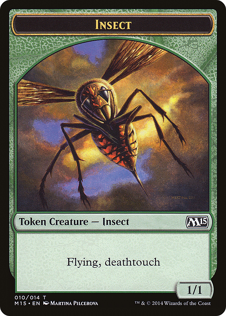 Insect Token (Deathtouch) (M15-010) [Tokens] Magic 2015 Tokens MTG Single Wizards of the Coast