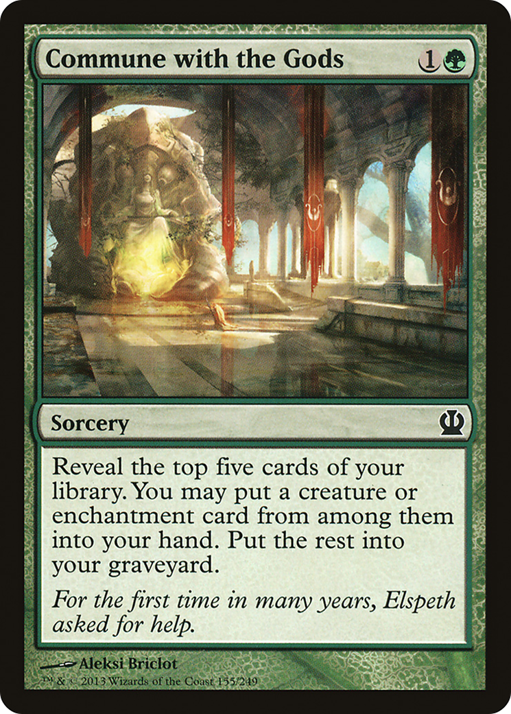 Commune with the Gods (THS-155) [Theros] MTG Single Wizards of the Coast