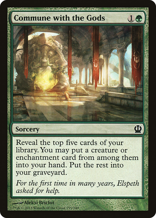 Commune with the Gods (THS-155) [Theros] MTG Single Wizards of the Coast