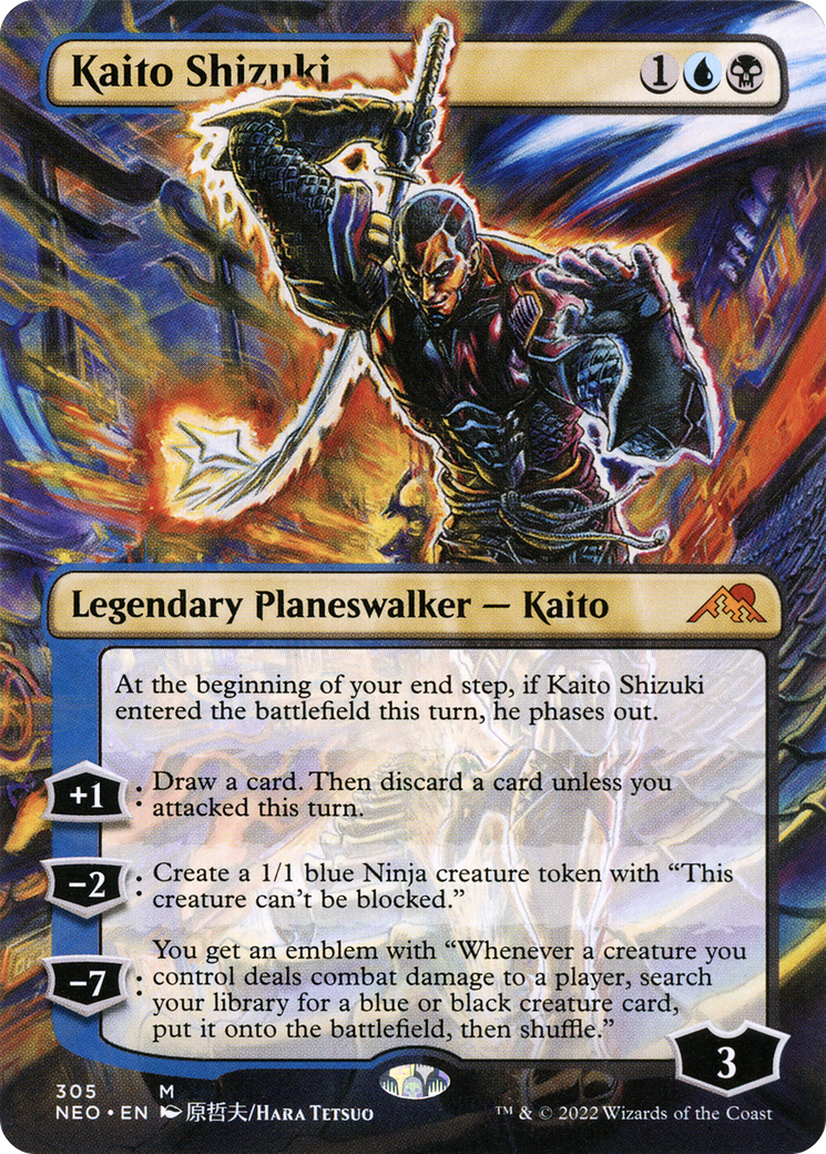 Kaito Shizuki (NEO-305) [Kamigawa: Neon Dynasty] (Borderless) MTG Single Wizards of the Coast