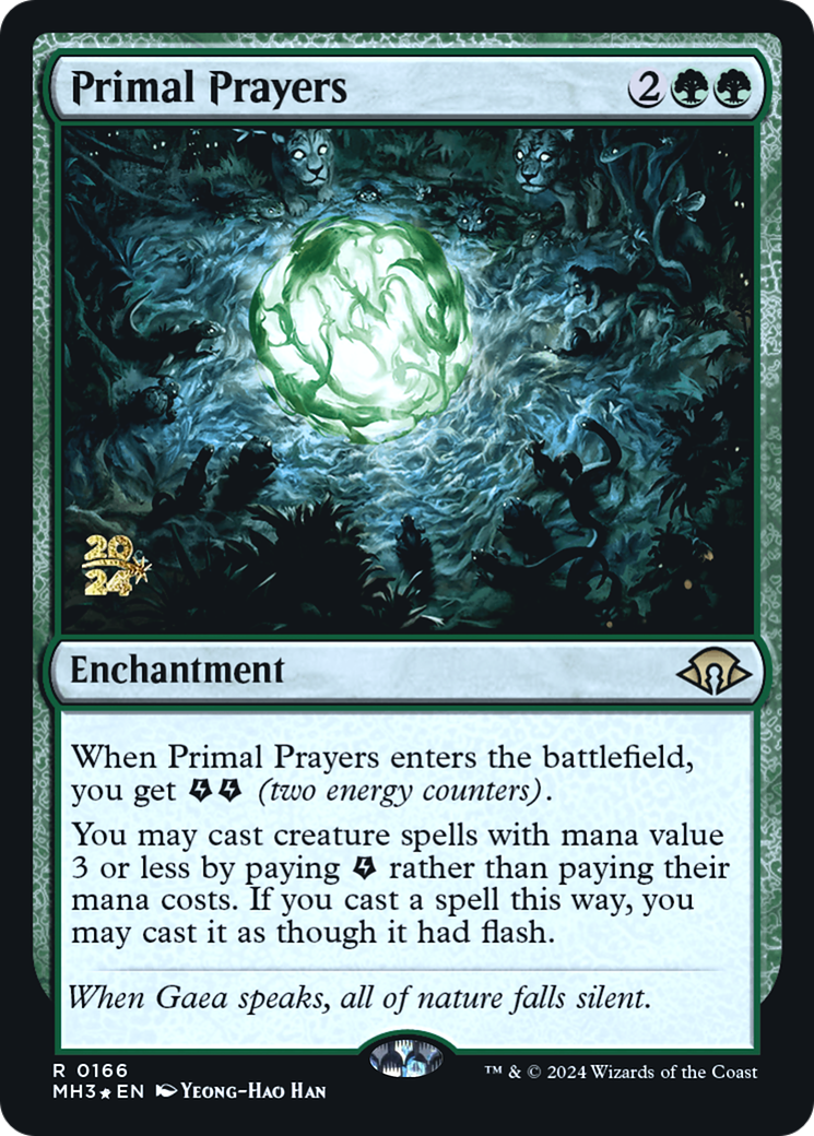 Primal Prayers (PRE-166) [Modern Horizons 3 Promos] Foil MTG Single Wizards of the Coast