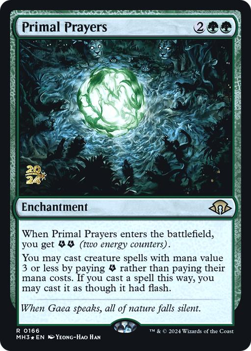 Primal Prayers (PRE-166) [Modern Horizons 3 Promos] Foil MTG Single Wizards of the Coast