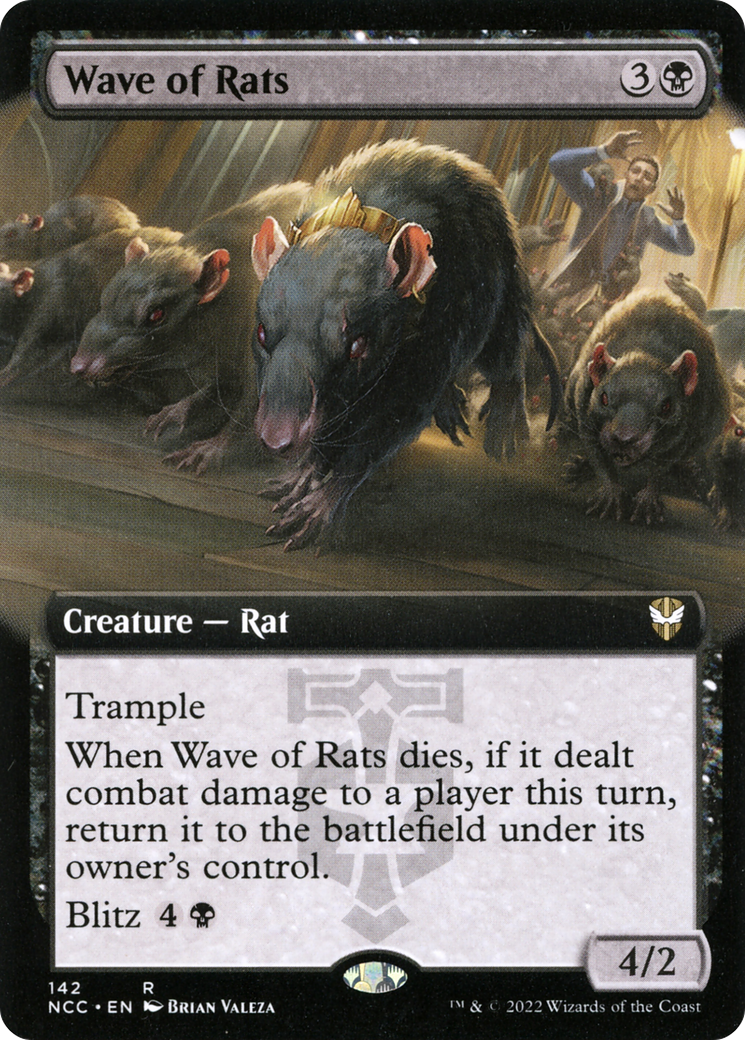 Wave of Rats (NCC-142) [New Capenna Commander] (Extended Art) MTG Single Wizards of the Coast