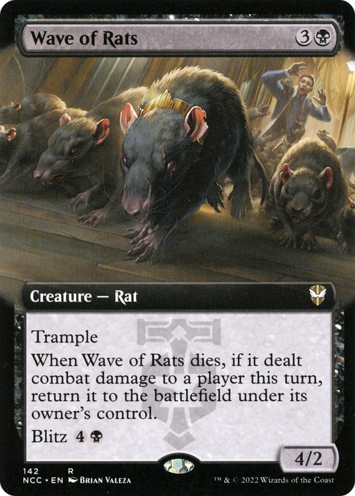 Wave of Rats (NCC-142) [New Capenna Commander] (Extended Art) MTG Single Wizards of the Coast