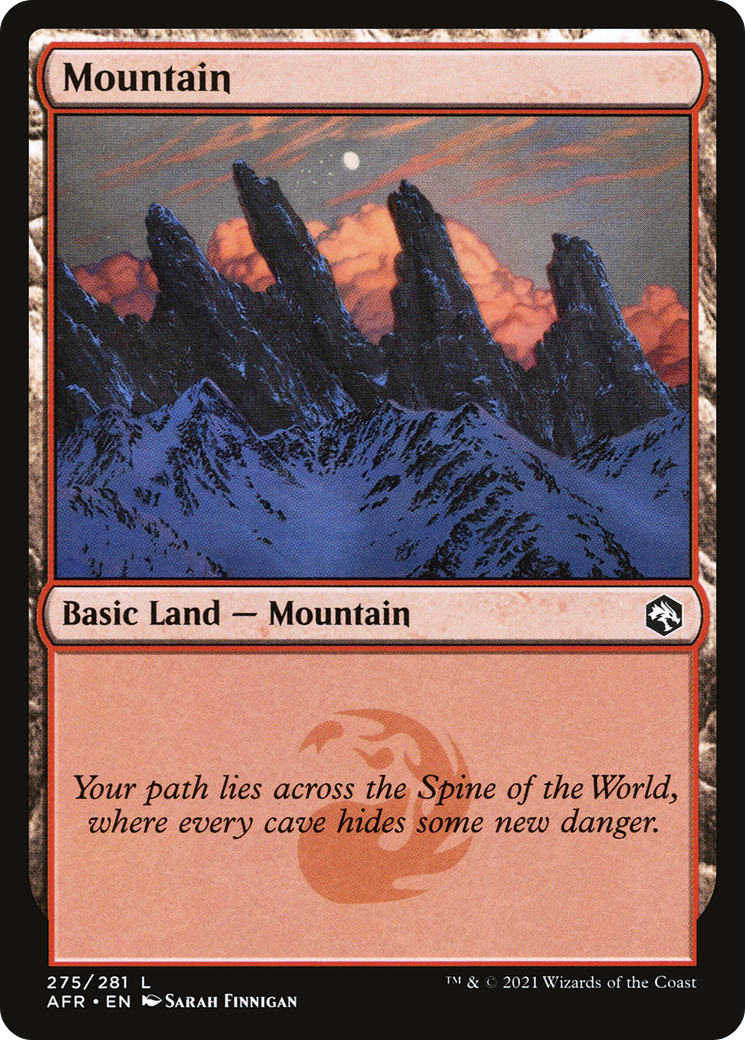 Mountain (AFR-275) [Adventures in the Forgotten Realms] MTG Single Wizards of the Coast