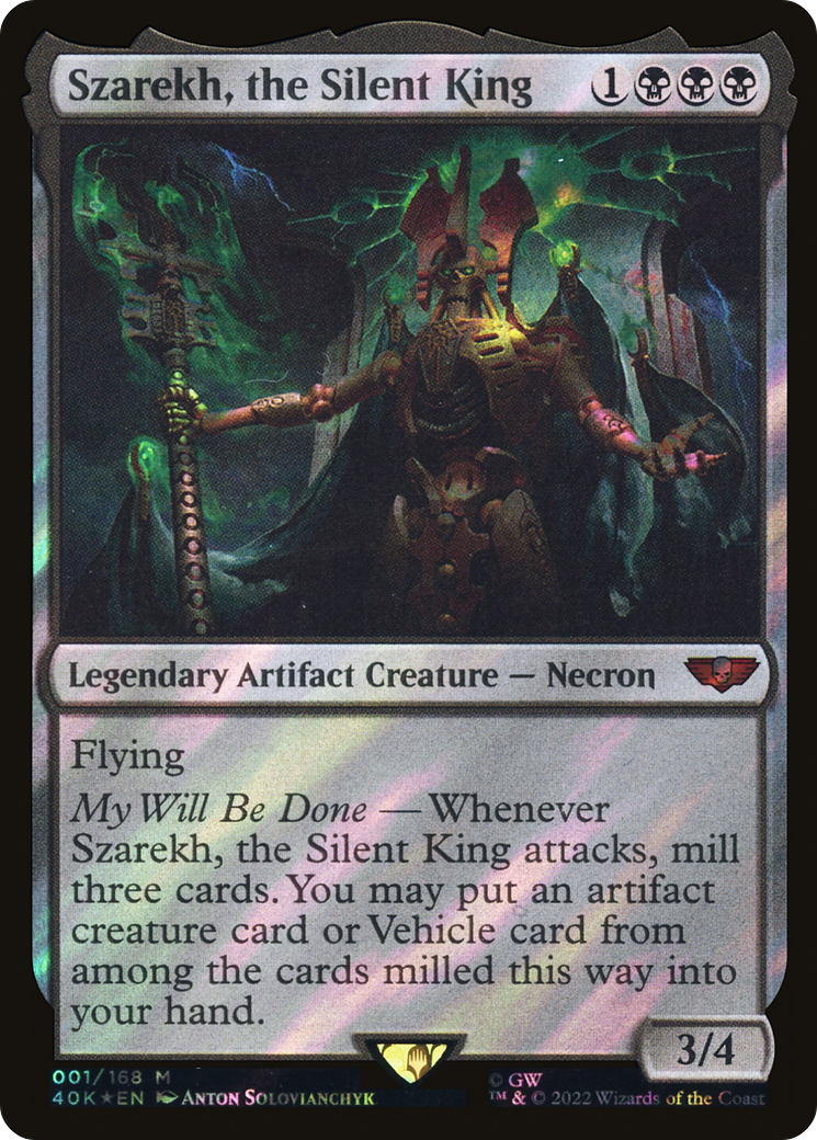 Szarekh, the Silent King (40K-001) [Warhammer 40,000 Commander] Foil MTG Single Wizards of the Coast