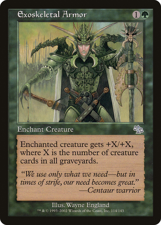 Exoskeletal Armor (JUD-114) [Judgment] Foil MTG Single Wizards of the Coast