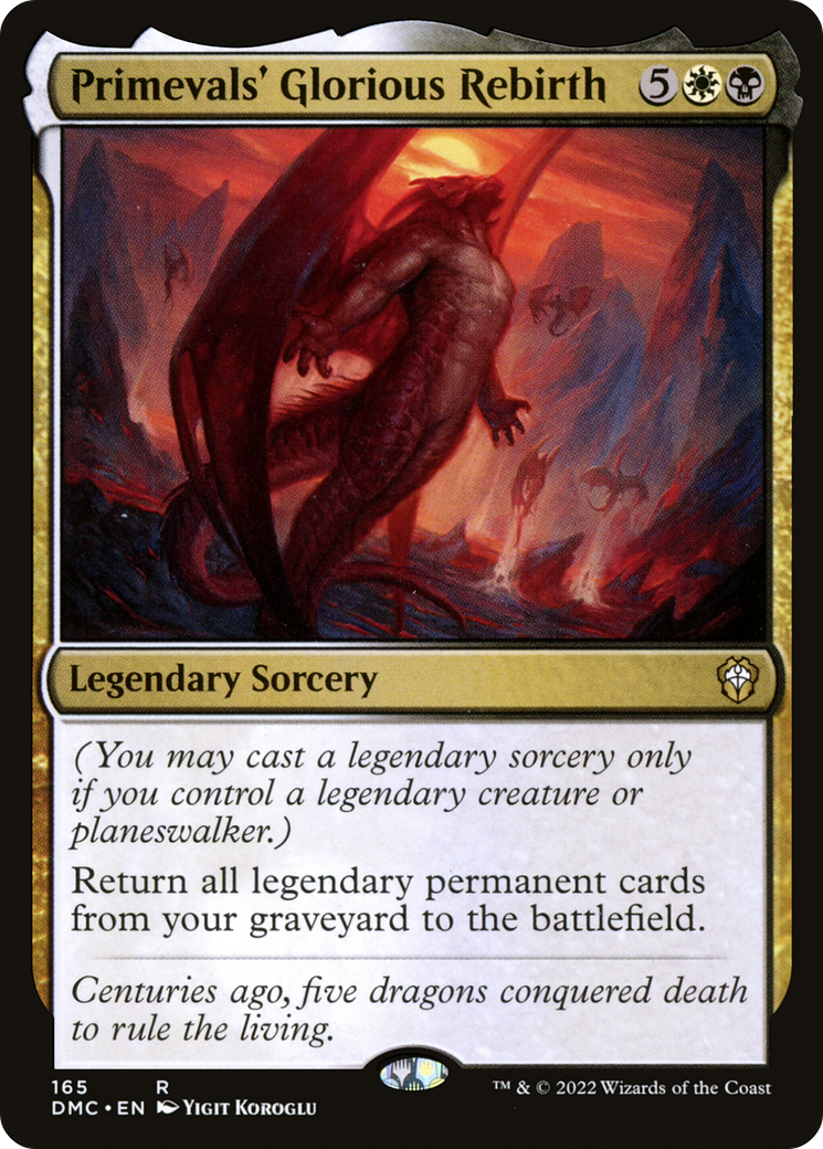 Primevals' Glorious Rebirth (DMC-165) [Dominaria United Commander] MTG Single Wizards of the Coast