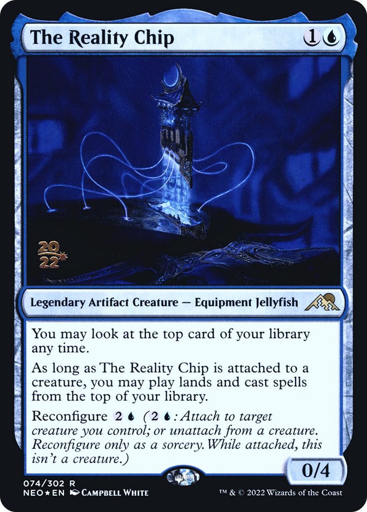 The Reality Chip (PRE-074) [Kamigawa: Neon Dynasty Promos] Foil MTG Single Wizards of the Coast