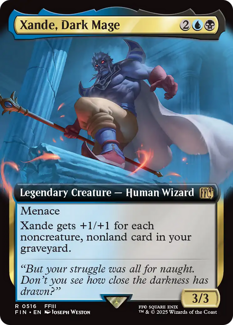 Xande, Dark Mage (FIN-516) [FINAL FANTASY] (Extended Art) Foil MTG Single Wizards of the Coast
