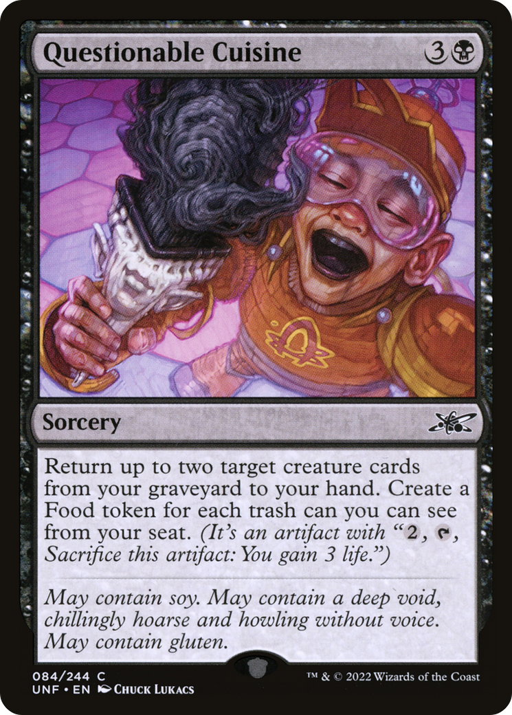 Questionable Cuisine (UNF-084) [Unfinity] MTG Single Wizards of the Coast