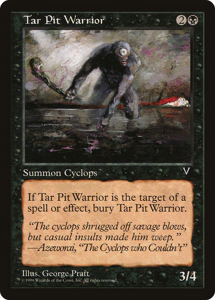 Tar Pit Warrior (VIS-070) [Visions] MTG Single Wizards of the Coast