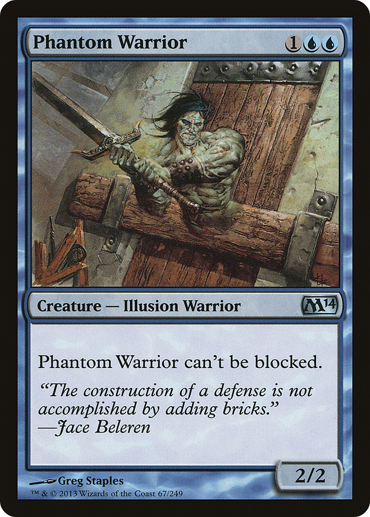 Phantom Warrior (M14-067) [Magic 2014] Foil MTG Single Wizards of the Coast