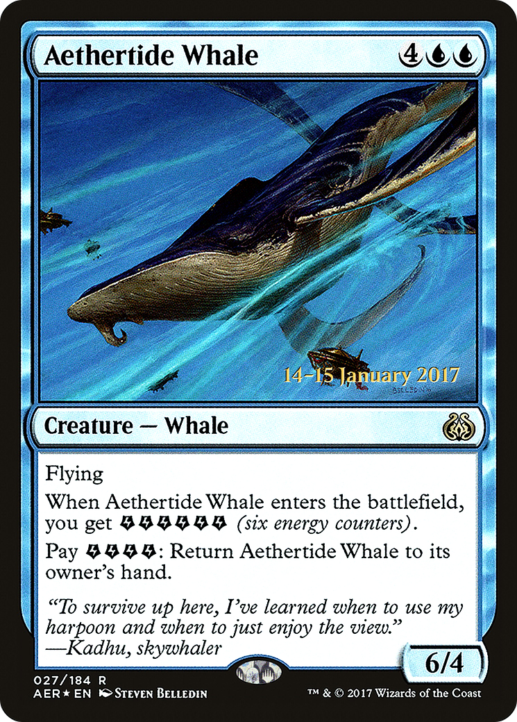 Aethertide Whale (PRE-027) [Aether Revolt Promos] Foil MTG Single Wizards of the Coast