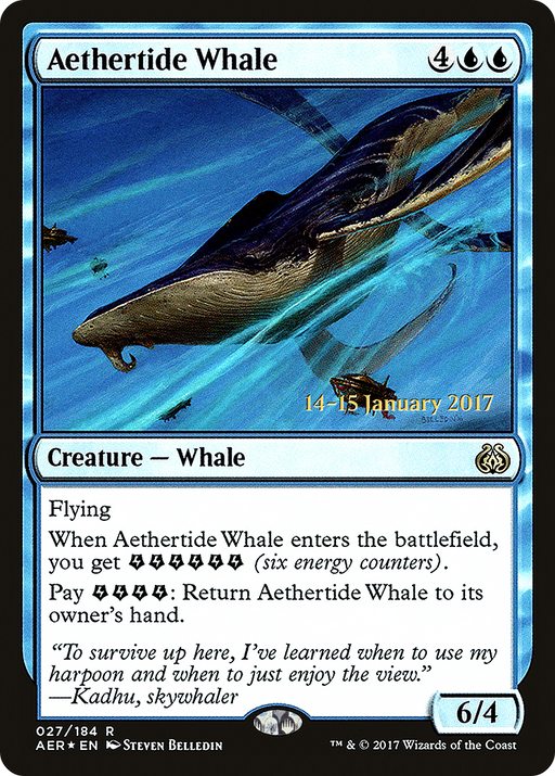 Aethertide Whale (PRE-027) [Aether Revolt Promos] Foil MTG Single Wizards of the Coast
