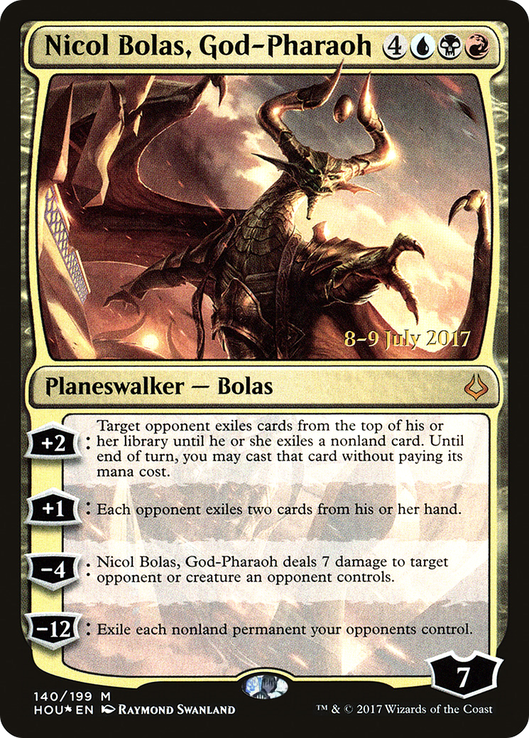 Nicol Bolas, God-Pharaoh (PRE-140) [Hour of Devastation Promos] Foil MTG Single Wizards of the Coast