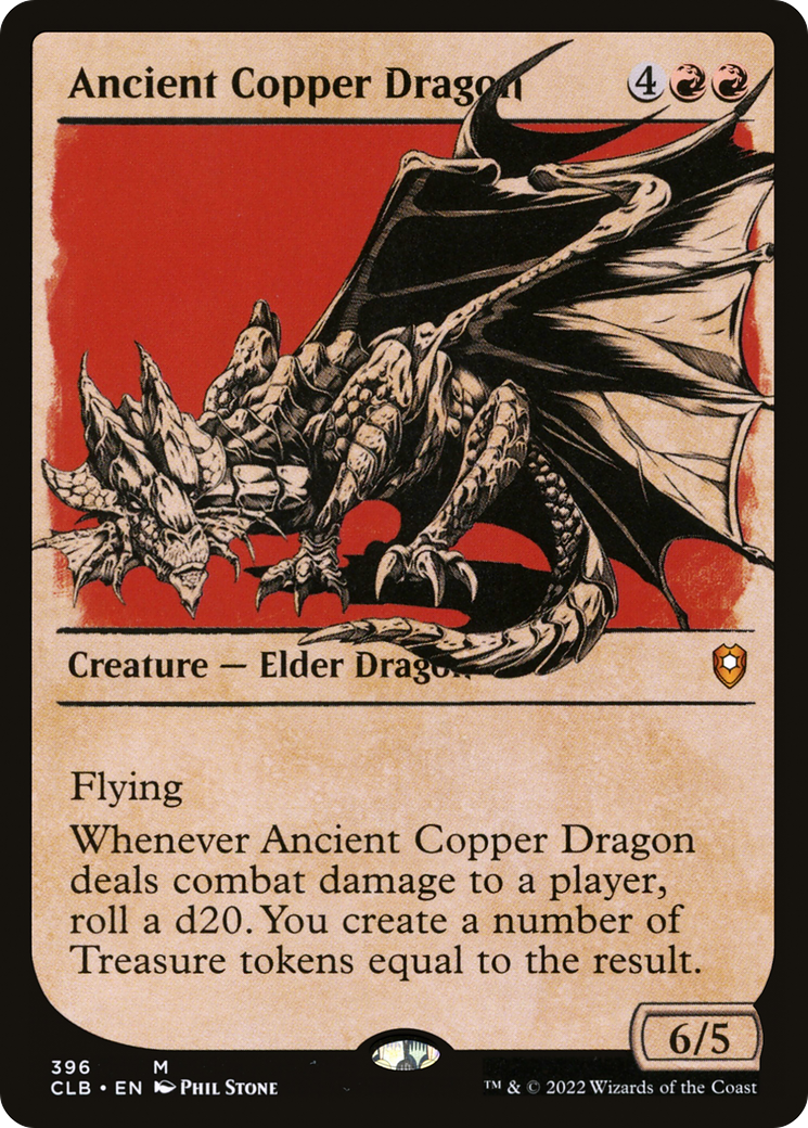 Ancient Copper Dragon (CLB-396) [Commander Legends: Battle for Baldur's Gate] (Showcase) MTG Single Wizards of the Coast