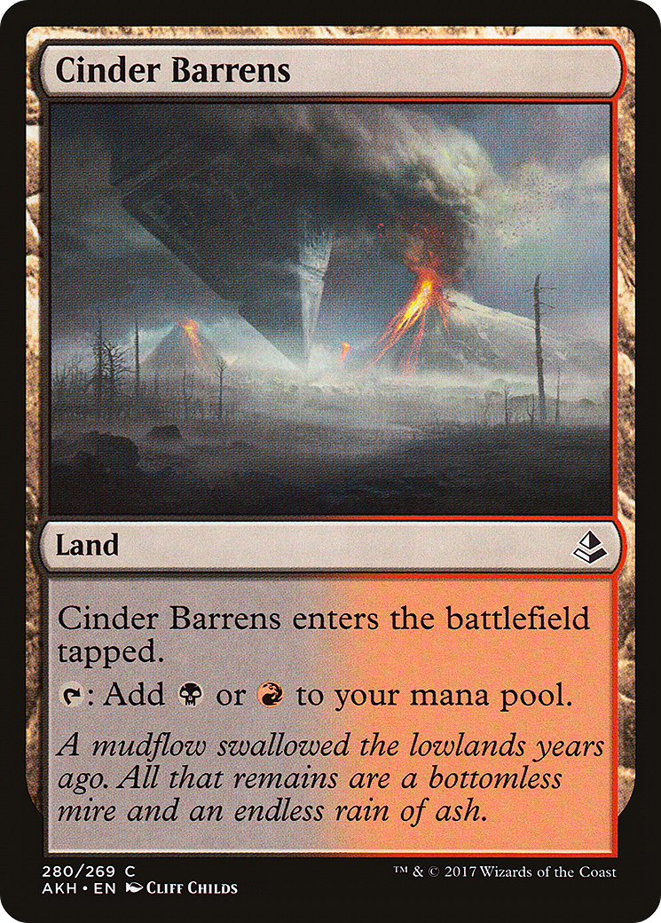 Cinder Barrens (AKH-280) [Amonkhet] MTG Single Wizards of the Coast