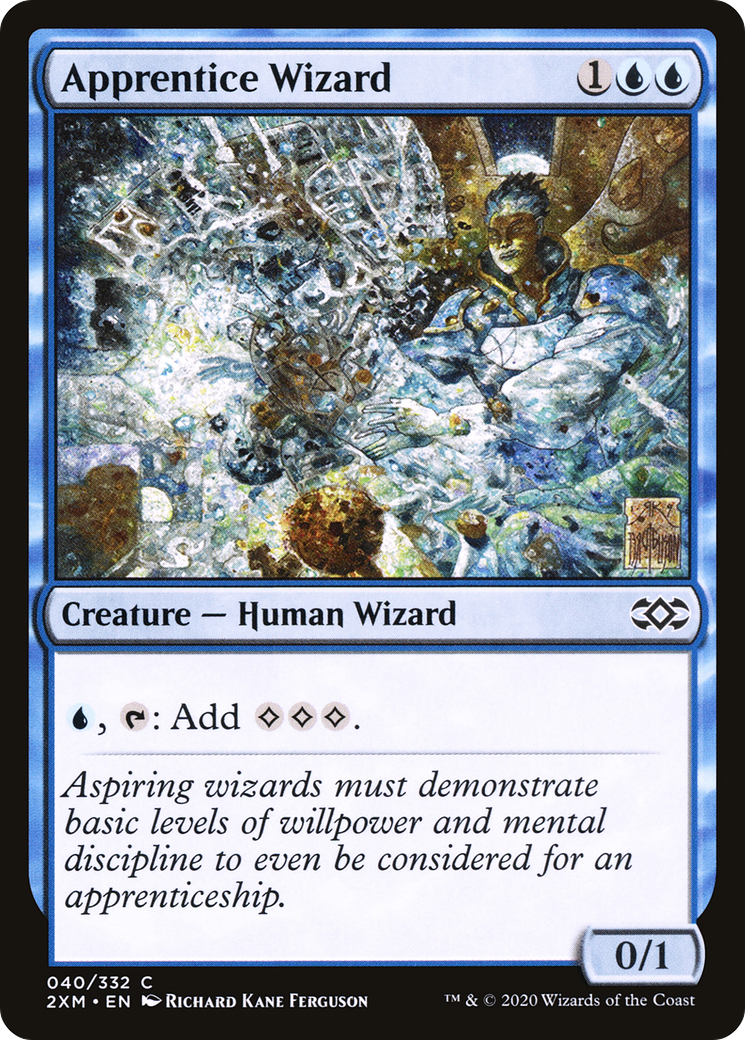 Apprentice Wizard (2XM-040) [Double Masters] Foil MTG Single Wizards of the Coast