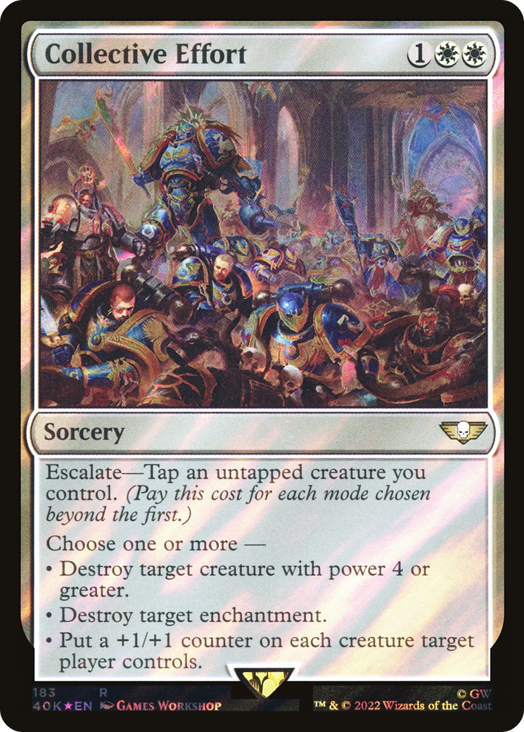 Collective Effort (40K-183★) [Warhammer 40,000 Commander] Foil MTG Single Wizards of the Coast