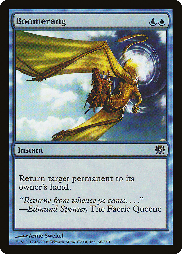 Boomerang (9ED-066) [9th Edition] MTG Single Wizards of the Coast