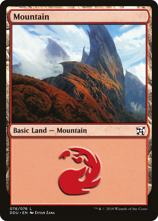 Mountain (DDU-076) [Misc] Duel Decks: Elves vs. Inventors MTG Single Wizards of the Coast