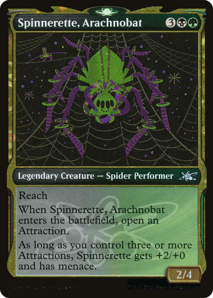 Spinnerette, Arachnobat (Galaxy Foil) (UNF-522) [Unfinity] (Showcase) Foil MTG Single Wizards of the Coast