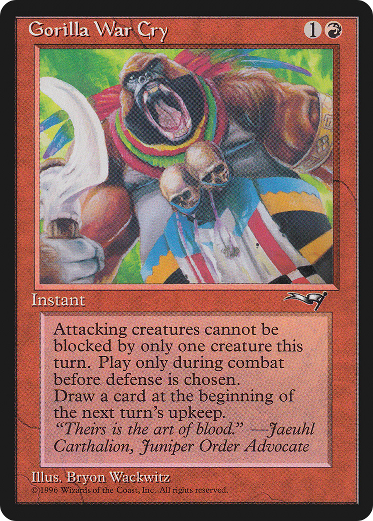 Gorilla War Cry (ALL-109) [Alliances] MTG Single Wizards of the Coast