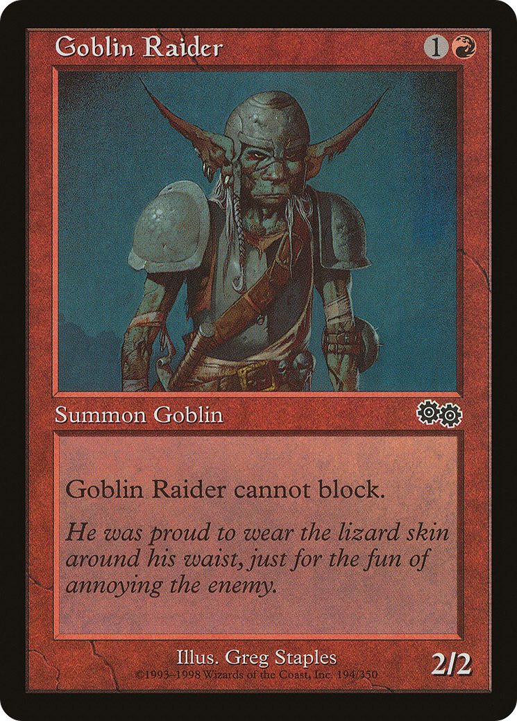 Goblin Raider (USG-194) [Urza's Saga] MTG Single Wizards of the Coast