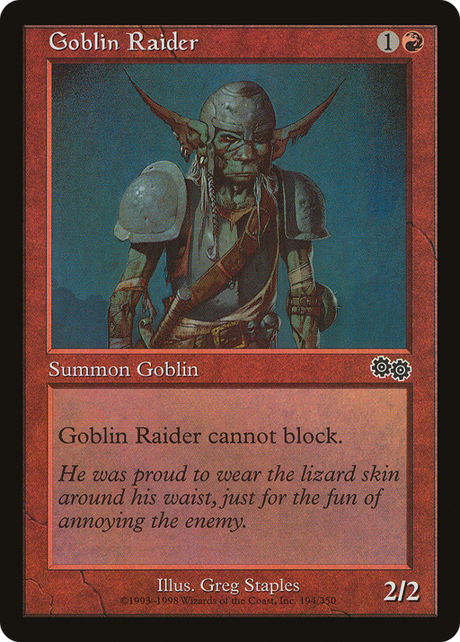 Goblin Raider (USG-194) [Urza's Saga] MTG Single Wizards of the Coast