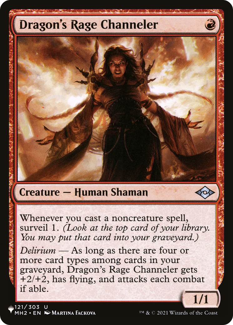 Dragon's Rage Channeler (LIST-121/303) [Mystery Booster] The List MTG Single Wizards of the Coast