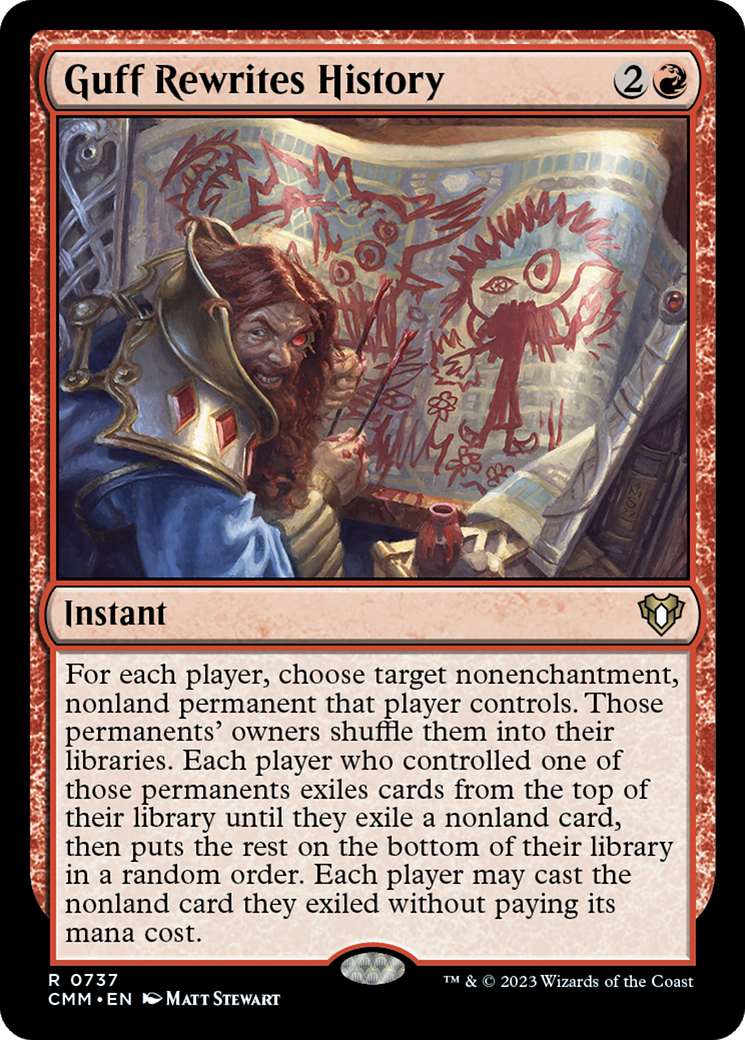 Guff Rewrites History (CMM-737) [Commander Masters] MTG Single Wizards of the Coast