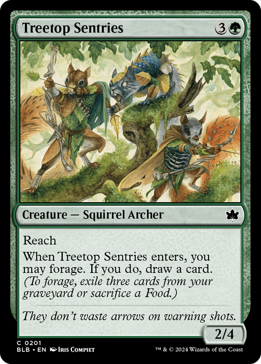 Treetop Sentries (BLB-201) [Bloomburrow] Foil MTG Single Wizards of the Coast