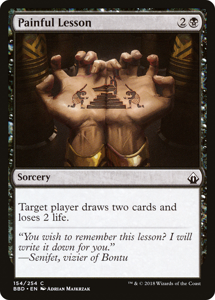 Painful Lesson (BBD-154) [Battlebond] Foil MTG Single Wizards of the Coast