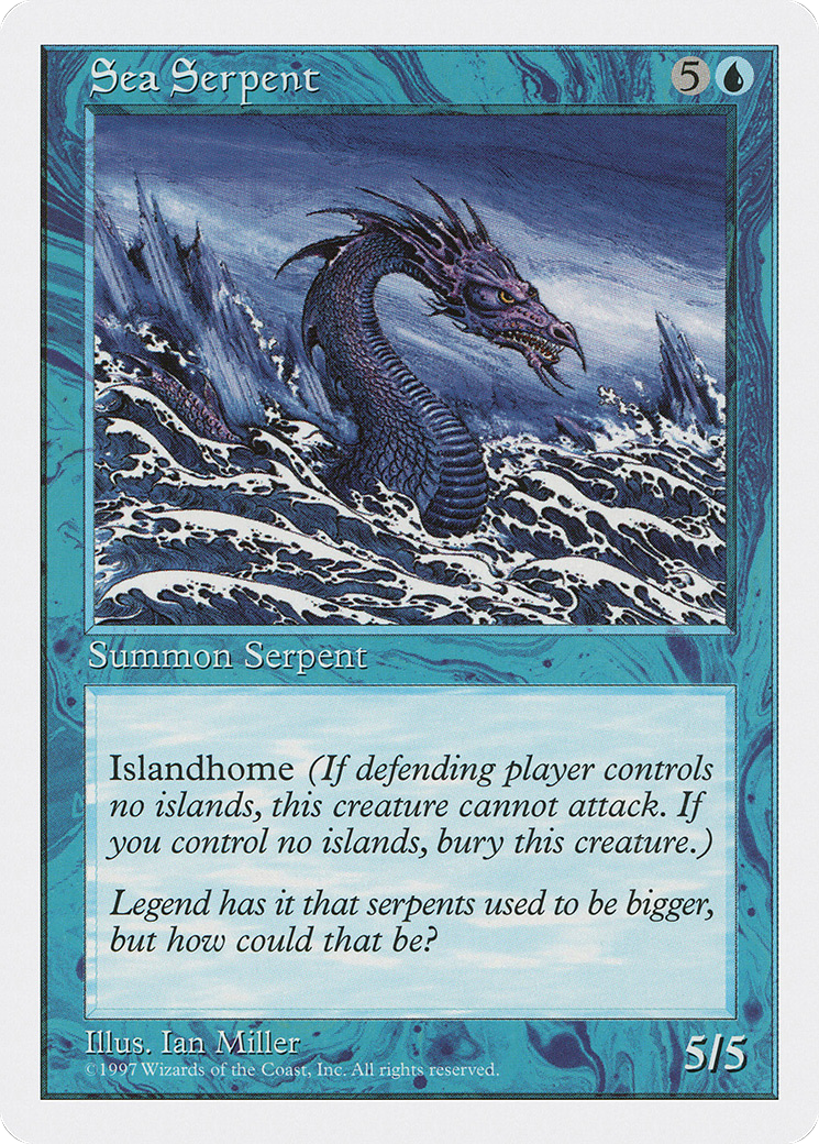Sea Serpent (5ED-118) [Fifth Edition] MTG Single Wizards of the Coast