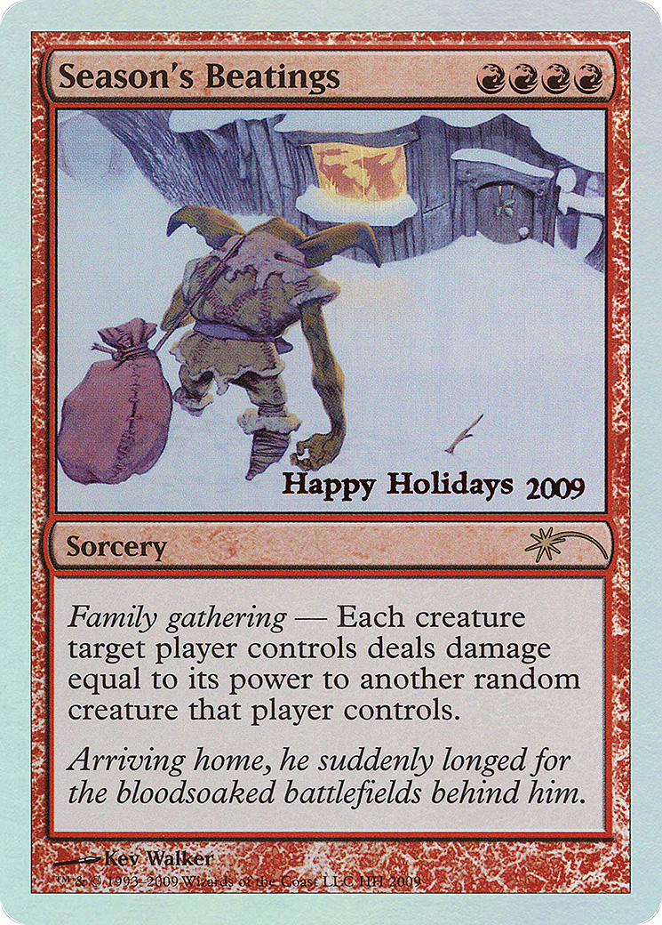 Season's Beatings (SPECIAL-2009) [Misc] Happy Holidays Foil MTG Single Wizards of the Coast