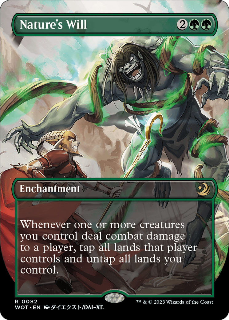 Nature's Will (Anime Borderless) (WOT-082) [Wilds of Eldraine: Enchanting Tales] (Borderless) Foil MTG Single Wizards of the Coast