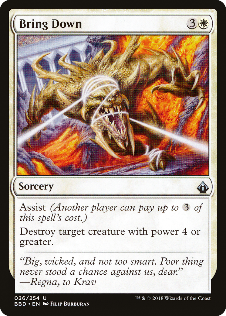 Bring Down (BBD-026) [Battlebond] Foil MTG Single Wizards of the Coast