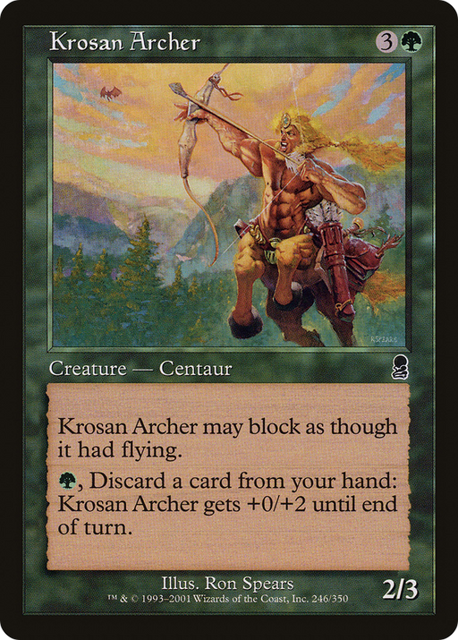 Krosan Archer (ODY-246) [Odyssey] Foil MTG Single Wizards of the Coast