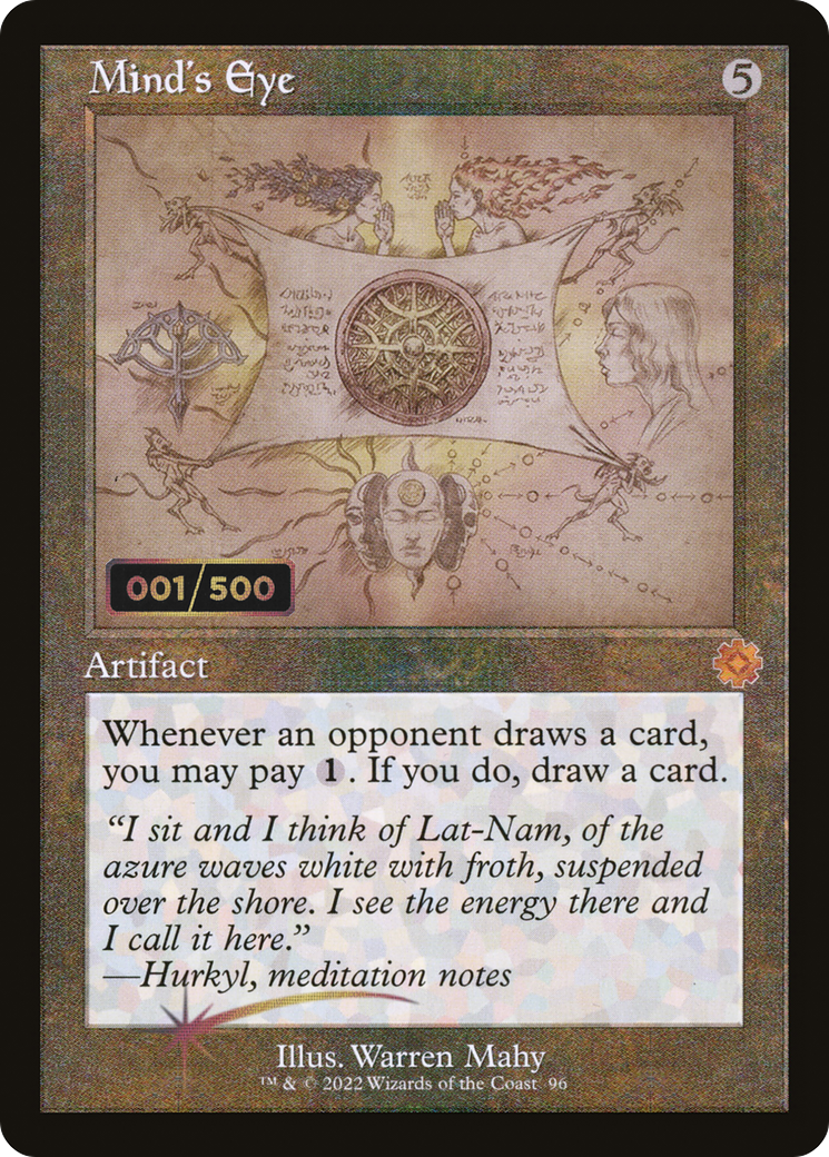 Mind's Eye (Schematic) (Serial Numbered) (BRR-096) [The Brothers' War Retro Artifacts] Foil MTG Single Wizards of the Coast
