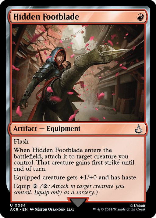 Hidden Footblade (ACR-034) [Assassin's Creed] Foil MTG Single Wizards of the Coast